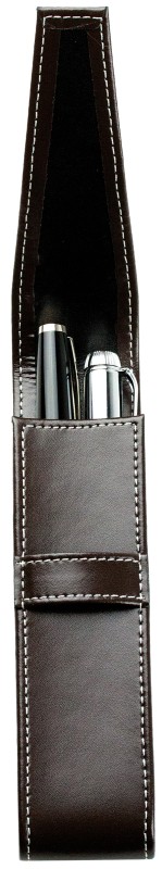 Schreibgeräteetui DUO CAMBRIDGE Top Grain Leder dunkelbraun