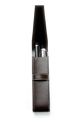 Schreibgeräteetui DUO CAMBRIDGE Top Grain Leder dunkelbraun