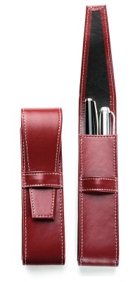 Schreibgeräteetui DUO CAMBRIDGE Top Grain Leder rot