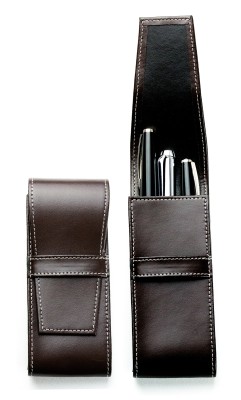Schreibgeräteetui TRIO CAMBRIDGE Top Grain Leder dunkelbraun