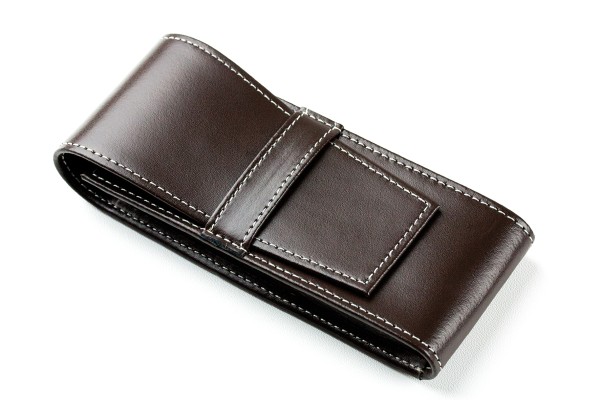 Schreibgeräteetui TRIO CAMBRIDGE Top Grain Leder dunkelbraun
