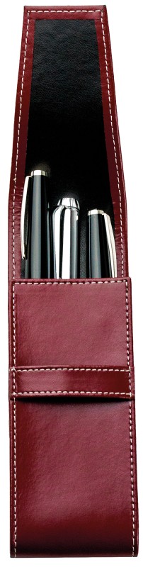 Schreibgeräteetui TRIO CAMBRIDGE Top Grain Leder rot