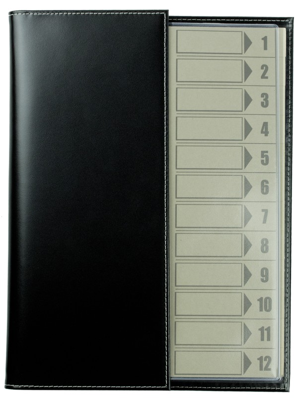 Ordnungsmappe DIN A4 | Echtleder | CAMBRIDGE schwarz