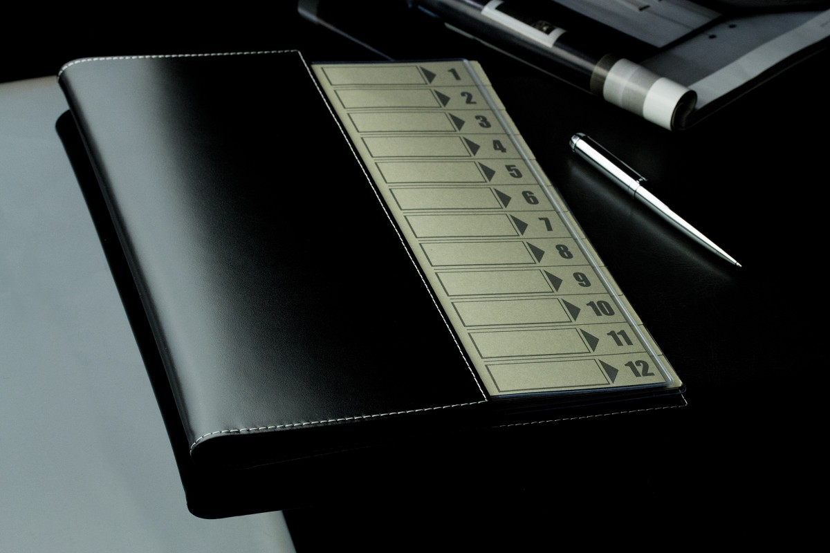 Ordnungsmappe DIN A4 | Echtleder | CAMBRIDGE schwarz