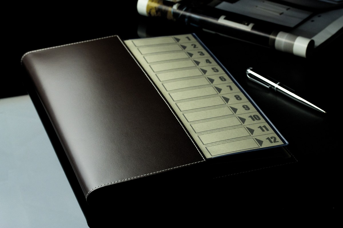 Ordnungsmappe DIN A4 | Echtleder | CAMBRIDGE dunkelbraun