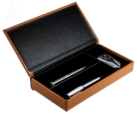 Ablagekasten mit Deckel CAMBRIDGE Top Grain Rindspaltleder hellbraun