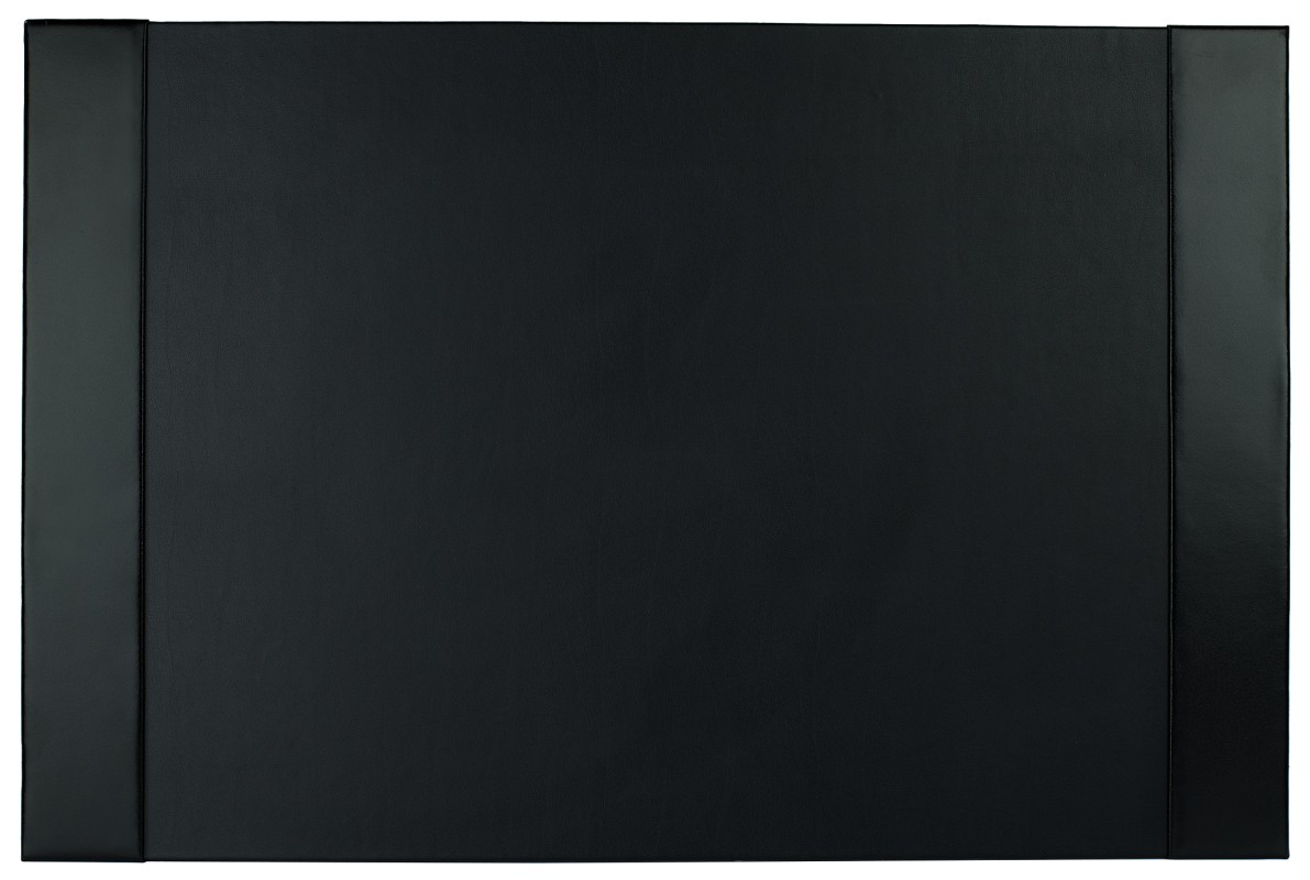 Schreibunterlage mit 2 Seitenleisten CAMBRIDGE Top Grain Rindspaltleder schwarz