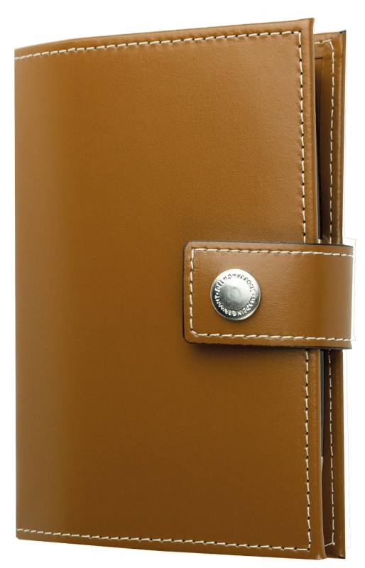 Pocket Design Diary Mini für das Jahr 2026, Cambridge Top Grain Leder, hellbraun