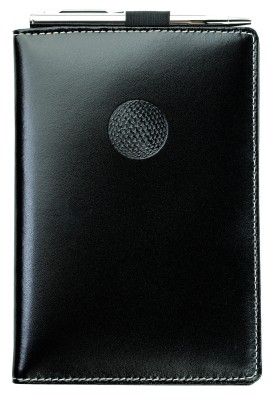 Golfkartenetui inklusive Minikugelschreiber CAMBRIDGE Top Grain Rindspaltleder schwarz