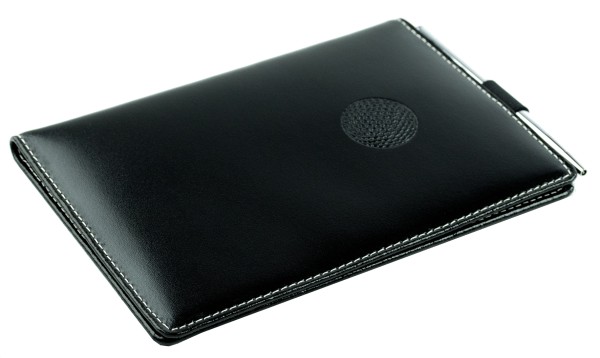 Golfkartenetui inklusive Minikugelschreiber CAMBRIDGE Top Grain Rindspaltleder schwarz