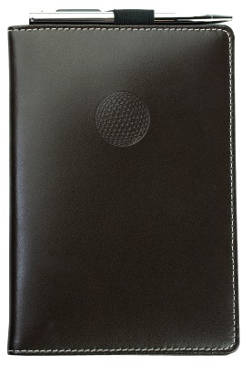 Golfkartenetui inklusive Minikugelschreiber CAMBRIDGE Top Grain Rindspaltleder dunkelbraun