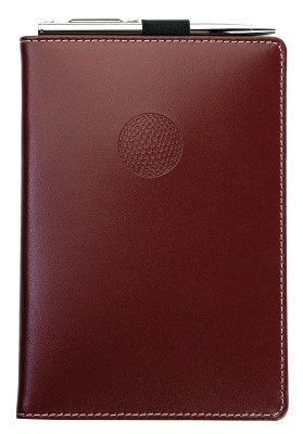Golfkartenetui inklusive Minikugelschreiber CAMBRIDGE Top Grain Rindspaltleder rot