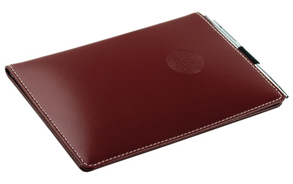 Golfkartenetui inklusive Minikugelschreiber CAMBRIDGE Top Grain Rindspaltleder rot