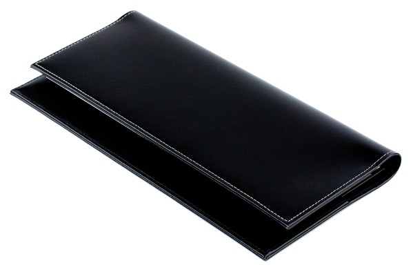 Tischquerkalender (auswechselbar) für 2025 + 2026 - Cambridge Top Grain Leder schwarz