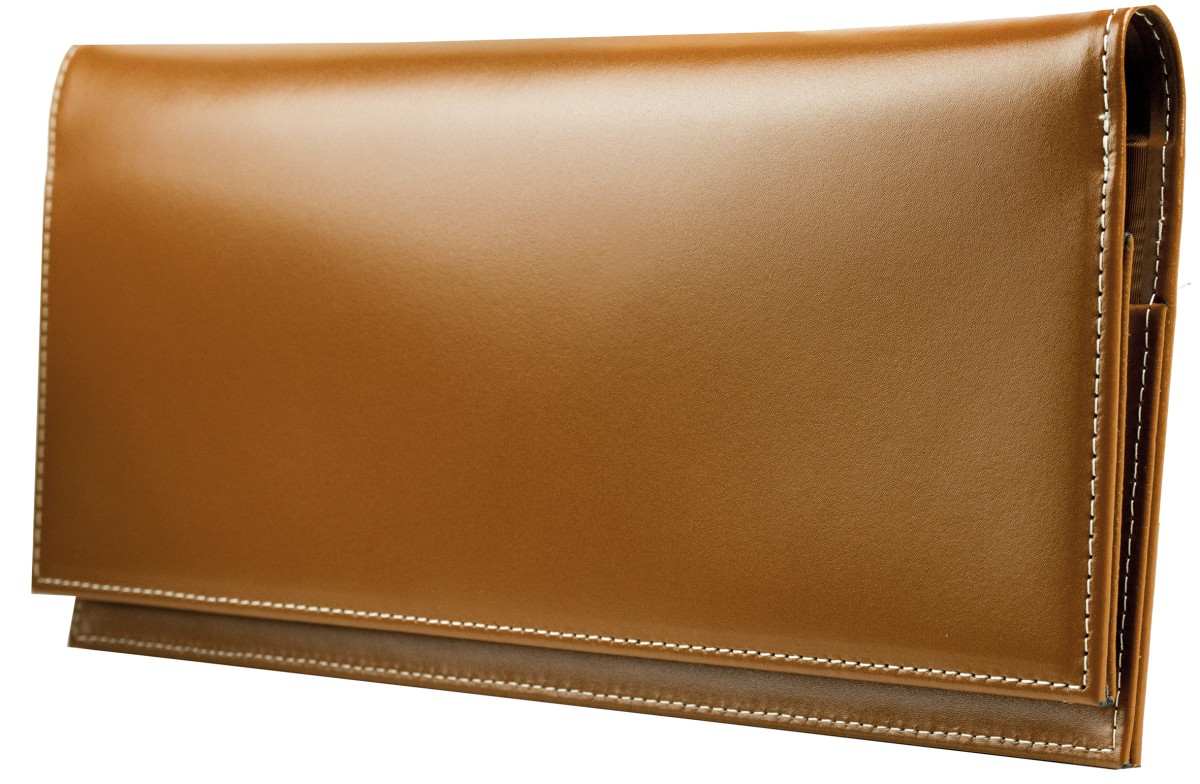 Tischquerkalender (auswechselbar) für 2027 - Cambridge Top Grain Leder hellbraun