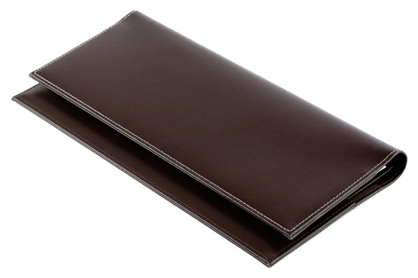 Tischquerkalender (auswechselbar) für 2025 + 2026 - Cambridge Top Grain Leder dunkelbraun