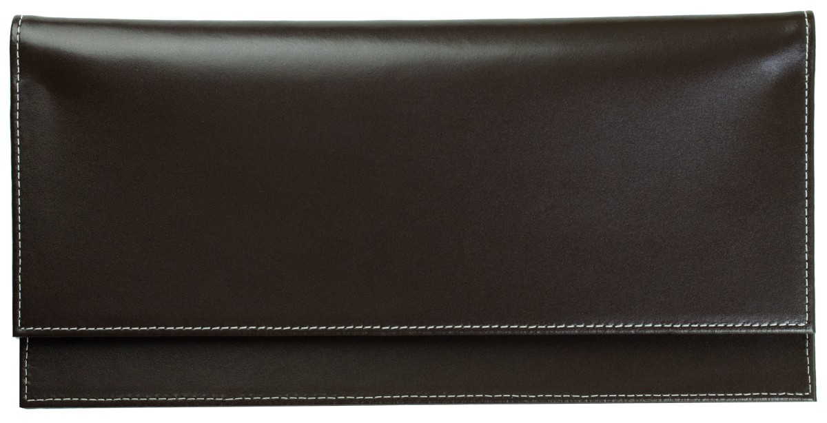 Tischquerkalender (auswechselbar) für 2027 - Cambridge Top Grain Leder dunkelbraun