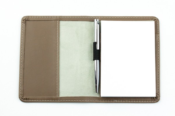 Notizblocketui DIN A7 ECO APPLE LEATHER Lederimitat braun