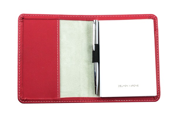 Notizblocketui DIN A7 ECO APPLE LEATHER Lederimitat rot
