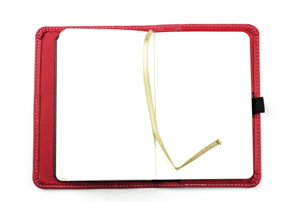 Pocket Notizbuch Lederimitat ECO APPLE LEATHER rot