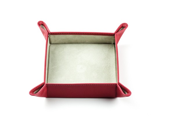 Taschenleerer / Utensilienschale ECO APPLE LEATHER Lederimitat rot