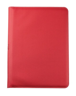 Reissverschluss Schreibmappe DIN A4 ECO APPLE LEATHER Lederimitat rot
