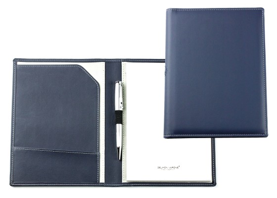 Schreibmappe DIN A5 ECO APPLE LEATHER Lederimitat dunkelblau