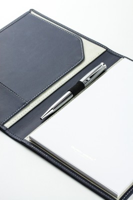 Schreibmappe DIN A5 ECO APPLE LEATHER Lederimitat dunkelblau