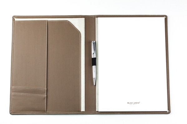 Schreibmappe DIN A4 ECO APPLE LEATHER Lederimitat braun