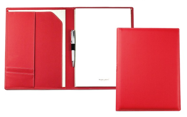 Schreibmappe DIN A4 ECO APPLE LEATHER Lederimitat rot