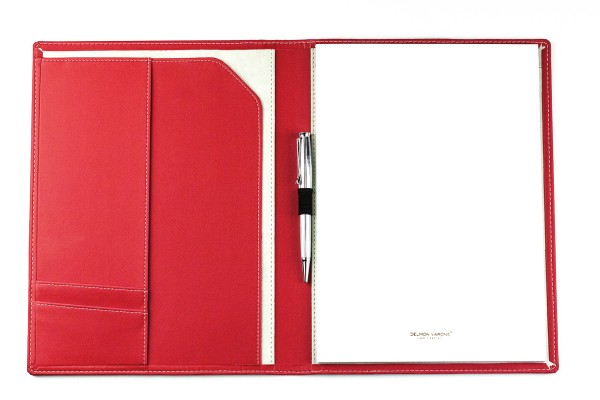 Schreibmappe DIN A4 ECO APPLE LEATHER Lederimitat rot