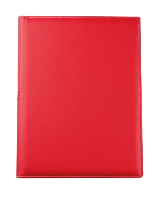 Schreibmappe DIN A4 ECO APPLE LEATHER Lederimitat rot