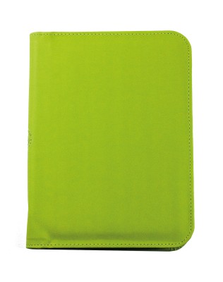 Reissverschluss Schreibmappe DIN A5 ECO APPLE LEATHER Lederimitat grün