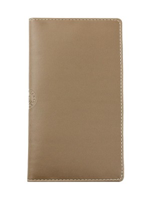 Leporello Faltkalender 2025 + 2026 in ECO APPLE LEATHER Lederimitat braun