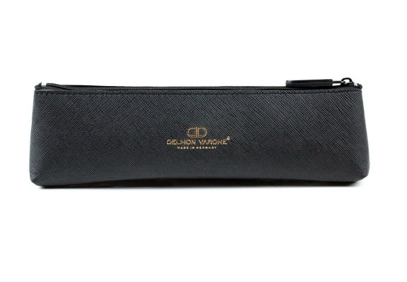 Schlamper Etui SMALL SAFFIANO Lederimitat schwarz