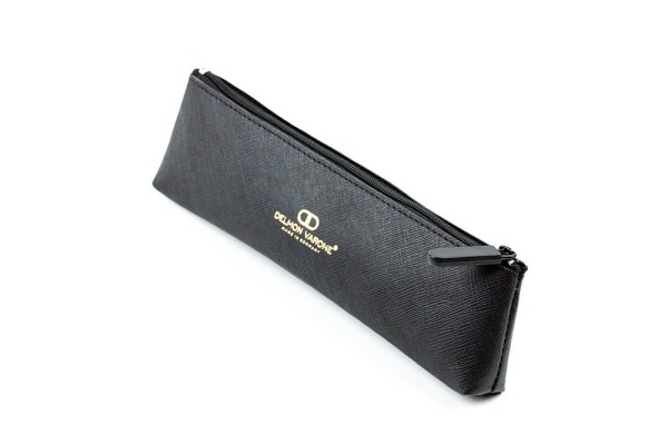 Schlamper Etui SMALL SAFFIANO Lederimitat schwarz