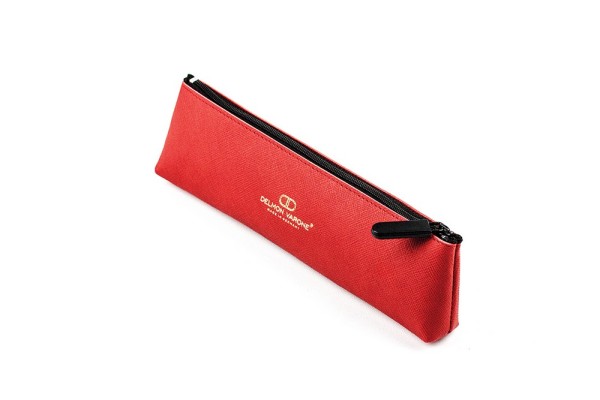 Schlamper Etui SMALL SAFFIANO Lederimitat rot