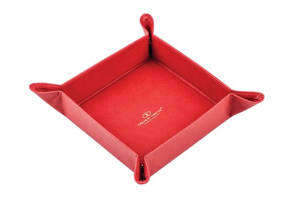 Taschenleerer SAFFIANO Lederimitat rot