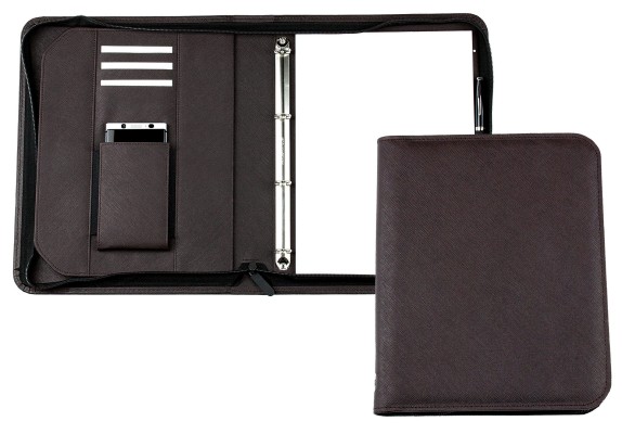 Manager Orgamappe DIN A4 SMALL SAFFIANO Lederimitat dunkelbraun
