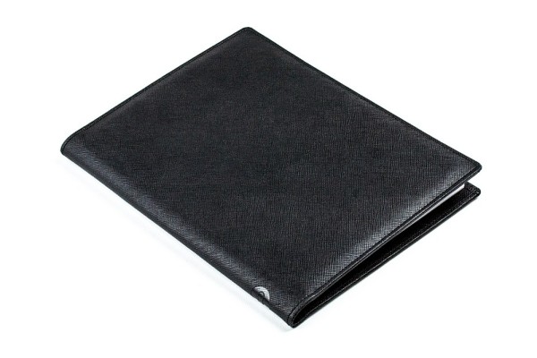 Schreibmappe DIN A5 SAFFIANO Lederimitat schwarz