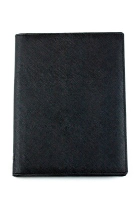 Schreibmappe DIN A5 SAFFIANO Lederimitat schwarz