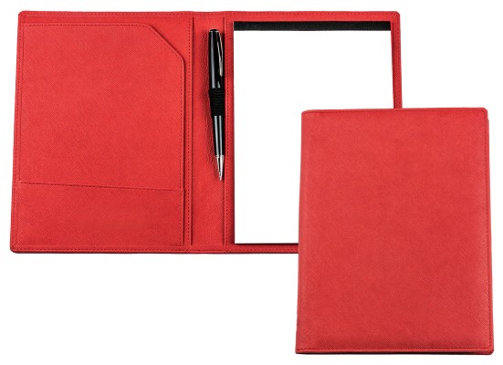 Schreibmappe DIN A5 SAFFIANO Lederimitat rot