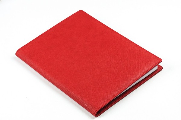 Schreibmappe DIN A5 SAFFIANO Lederimitat rot