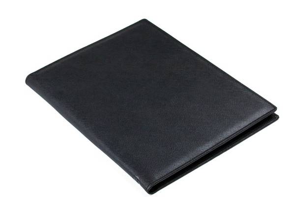 Schreibmappe DIN A4 SAFFIANO Lederimitat schwarz