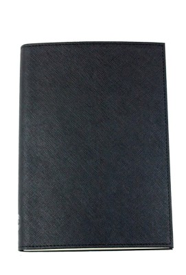 Notizbuch DIN A5 SAFFIANO Lederimitat schwarz