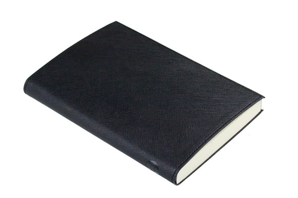 Notizbuch DIN A5 SAFFIANO Lederimitat schwarz