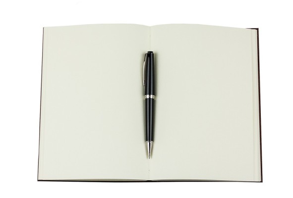 Notizbuch DIN A5 SAFFIANO Lederimitat schwarz
