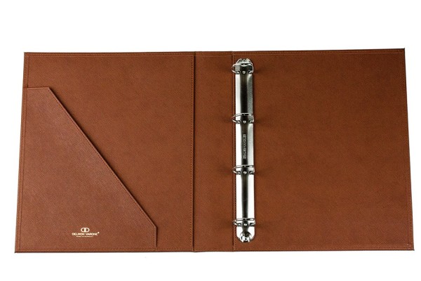 Ringbuch DIN A4 SAFFIANO Lederimitat braun