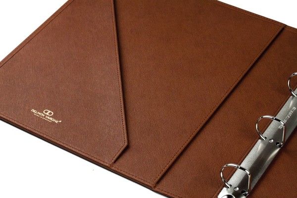 Ringbuch DIN A4 SAFFIANO Lederimitat braun