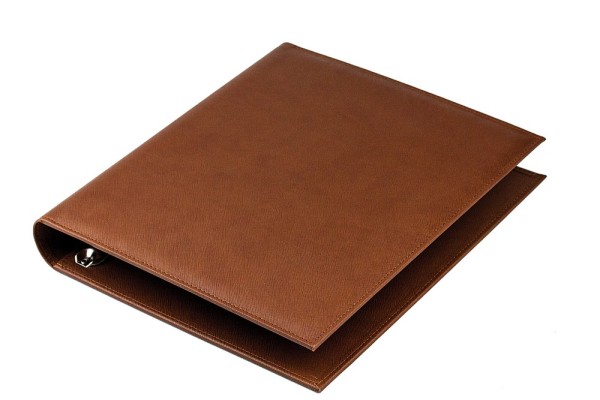 Ringbuch DIN A4 SAFFIANO Lederimitat braun